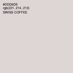 #DDD6D5 - Swiss Coffee Color Image